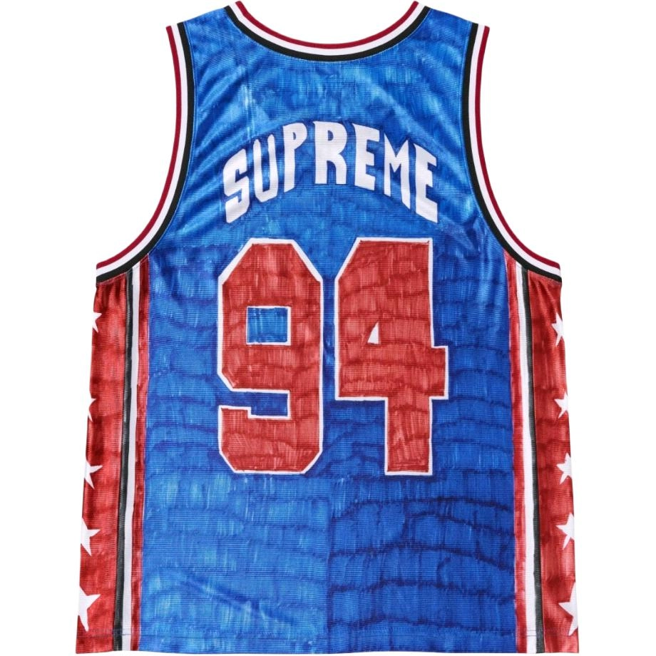 Supreme SS25 Marker Basketball Jersey logo Blue
