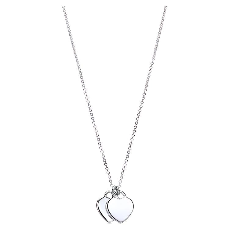 TIFFANY CO. Return to Tiffany Double Heart Tag 925