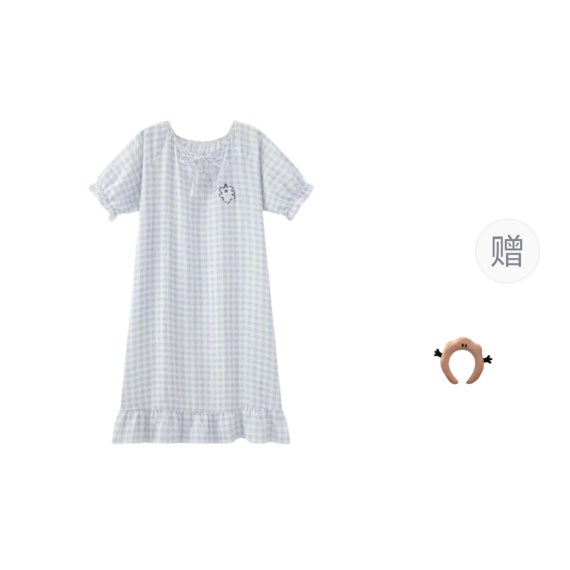 依钗 舒适时尚百搭简约短袖连衣裙 女款