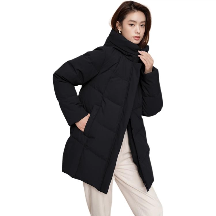 波司登 中长经典休闲连帽厚款羽绒服 女款