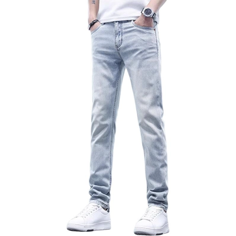 尘映 美式潮牌高端休闲修身牛仔裤 男款