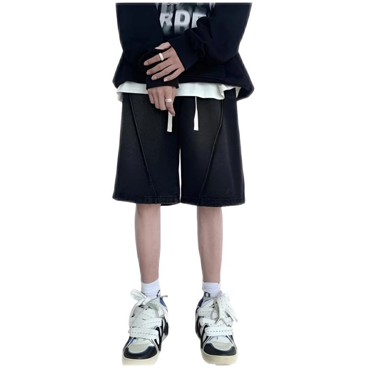 木木兔 舒适休闲美式潮流百搭裤子牛仔短裤 男款