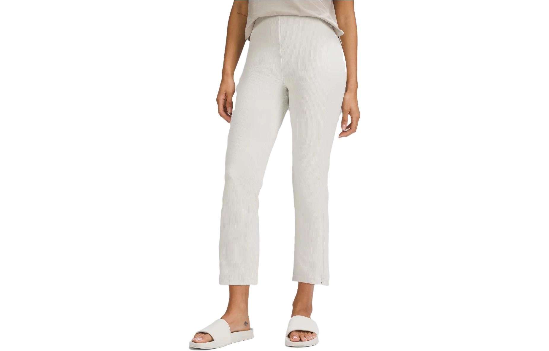 lululemon Ribbed Softstreme Zip-Leg High-Rise Cropped Pants 25"