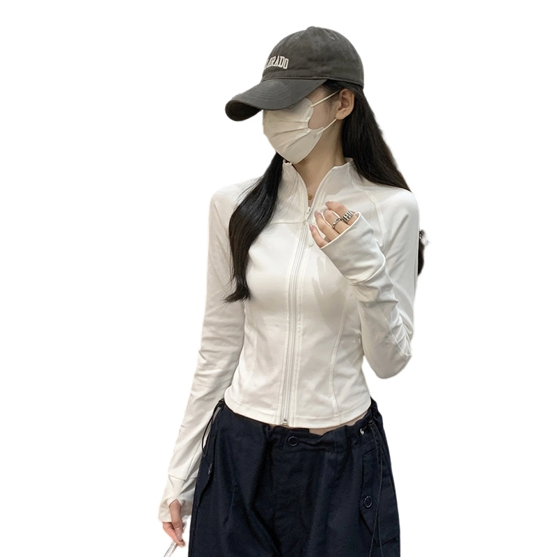 水中花 秋冬韩版修身百搭鱼骨设计舒适截短外套 女款
