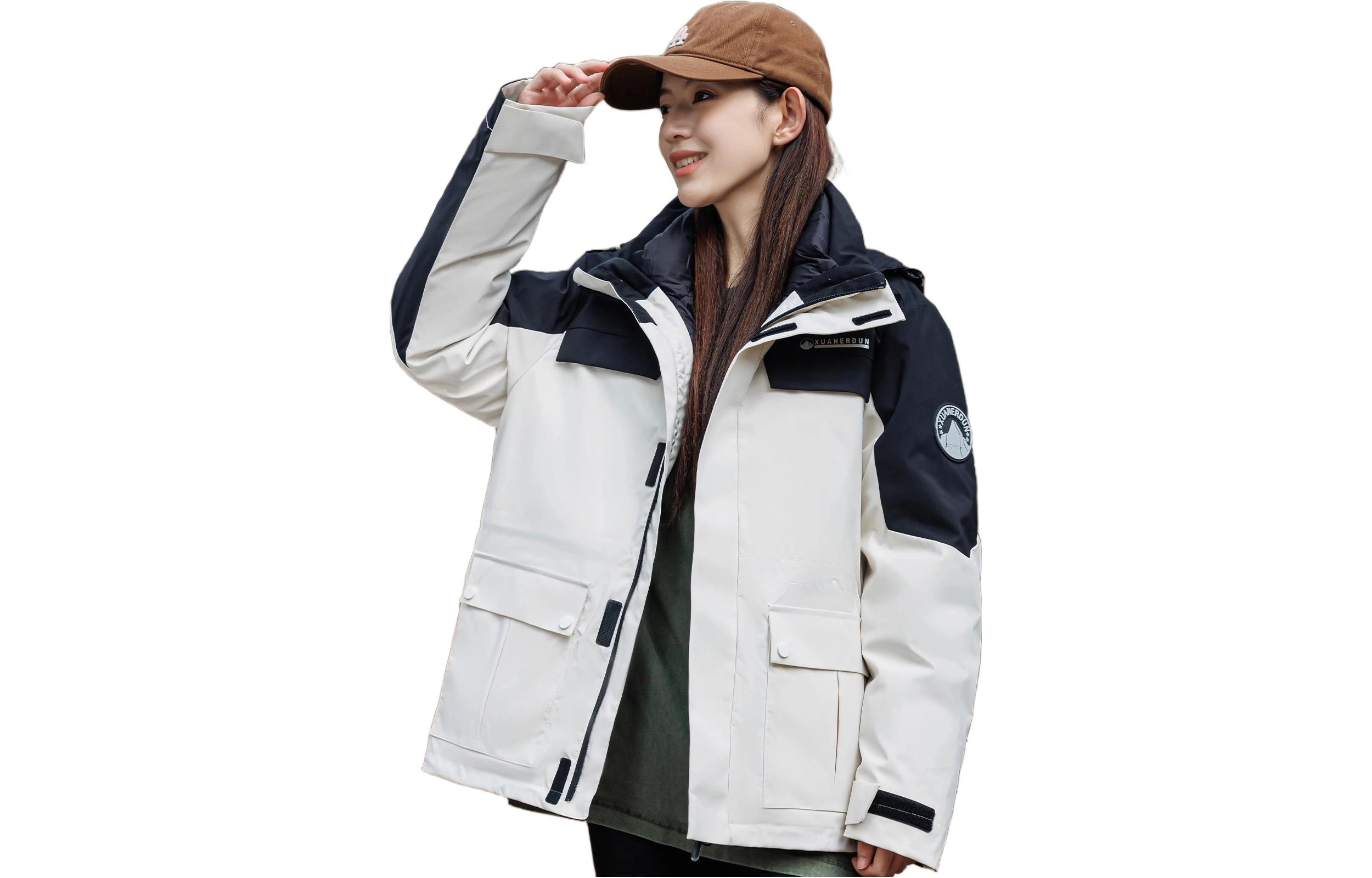 雅鹿 防风防雨户外登山服冲锋衣 女款