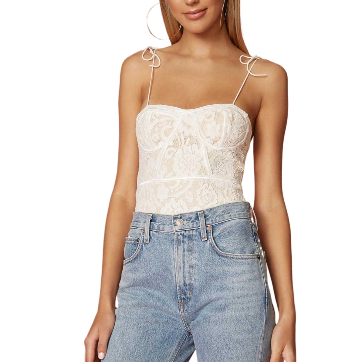 SUPERDOWN Lace Bodysuit Stasia