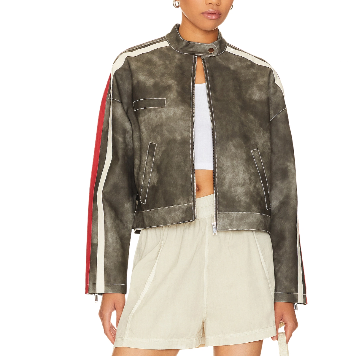 SUPERDOWN Mandi Faux Leather Moto Jacket
