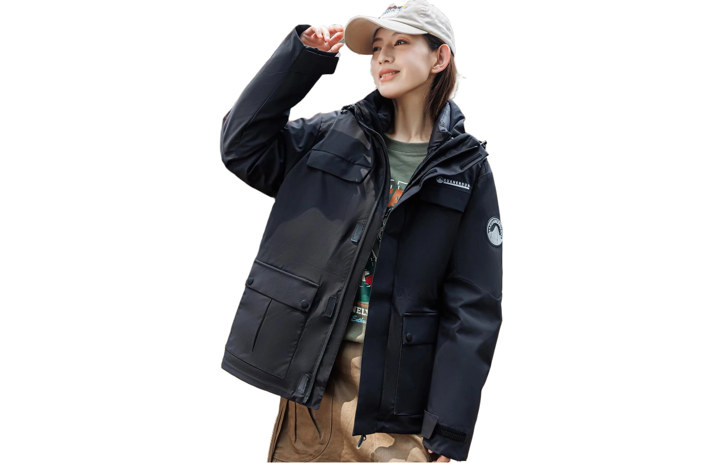 雅鹿 防风防雨户外登山服冲锋衣 女款