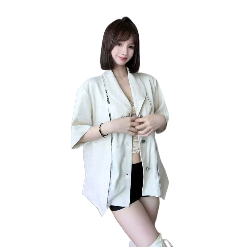 拓菲 花卉休闲高级感小众时髦短袖衬衫 男女同款
