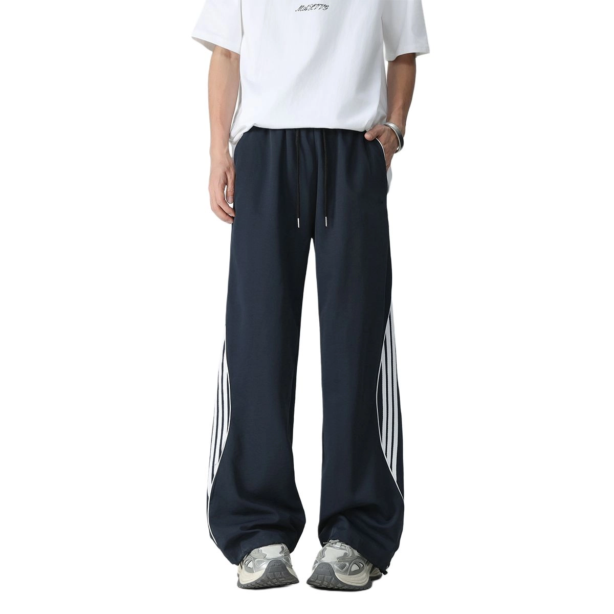 颂希尔 美式抽绳直筒休闲裤 男女同款
