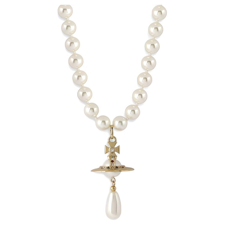 Vivienne Westwood One Row Pearl Drop Choker