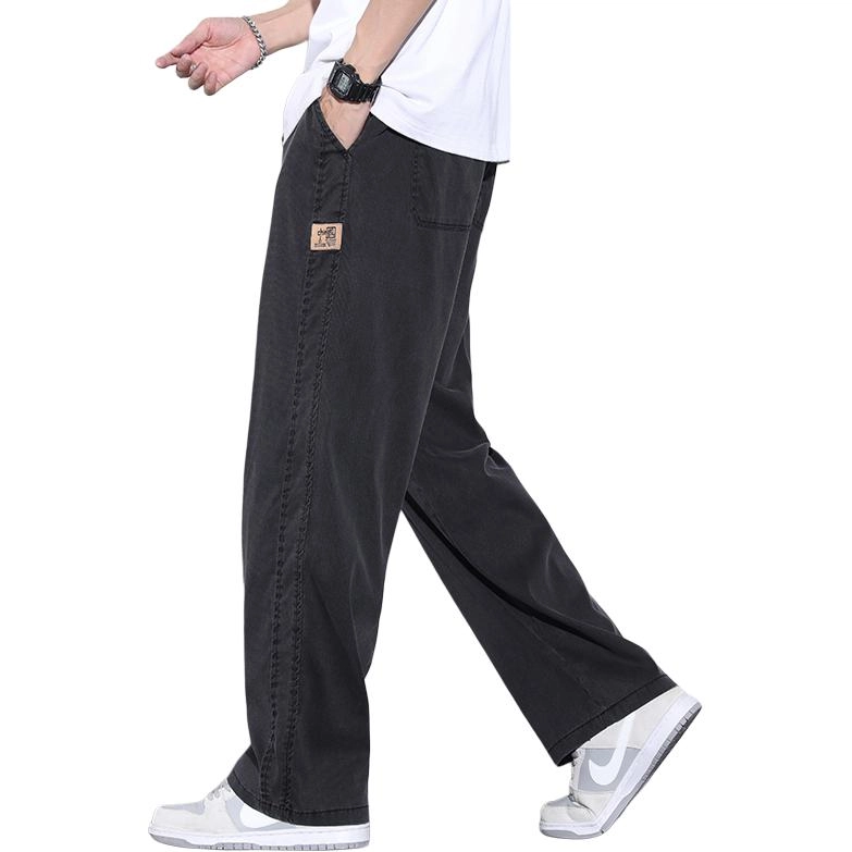 童先森 天丝凉感拖地垂感牛仔裤 男款