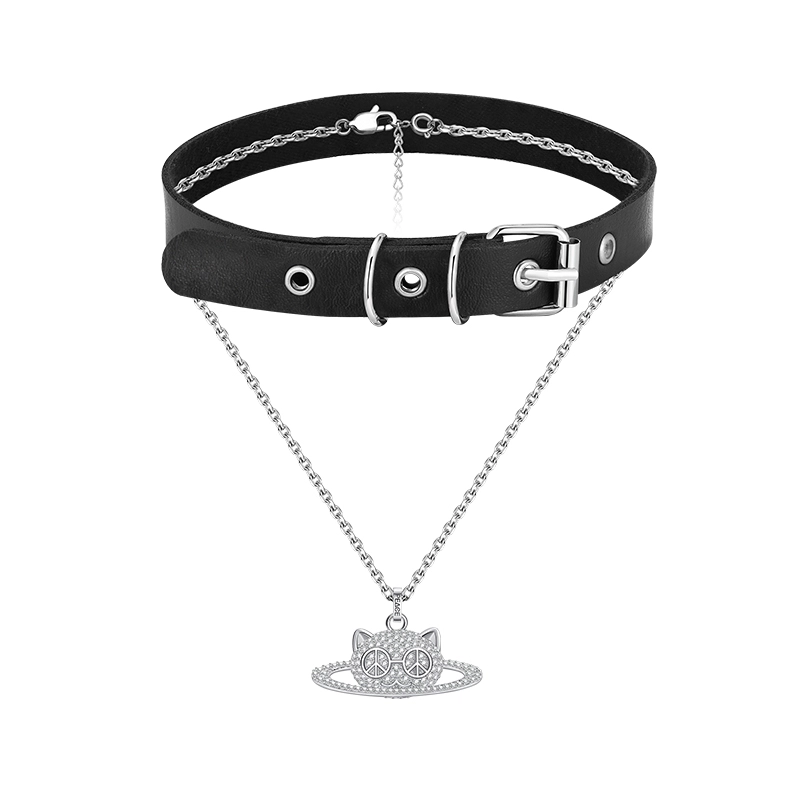 PEACE CAT choker PU