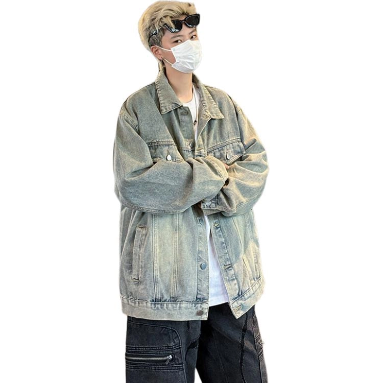 羽浅 工装休闲日系潮牌宽松百搭牛仔外套 男女同款
