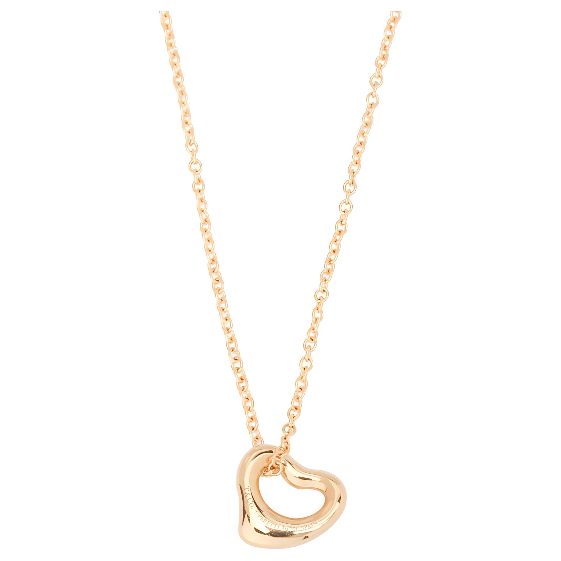 TIFFANY CO. Elsa Peretti Open Heart 18K