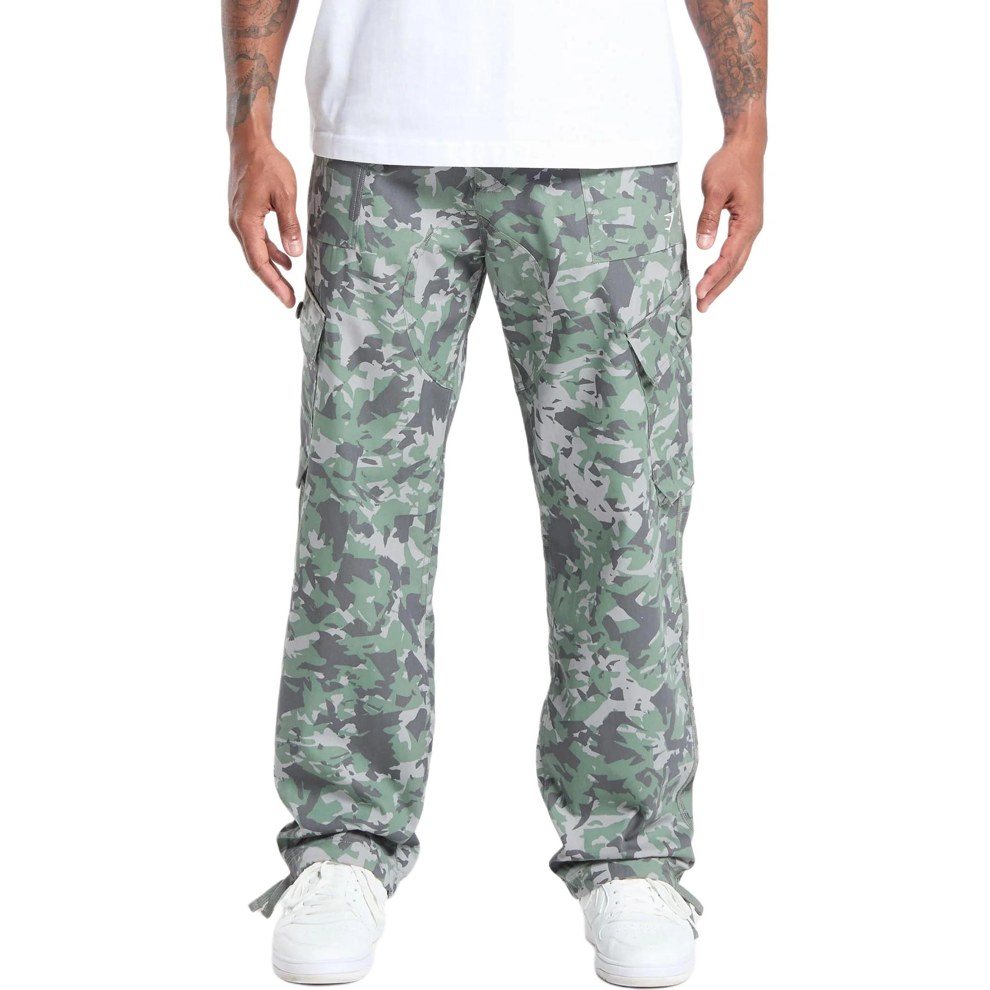 GYMSHARK Camo Print Woven Cargo