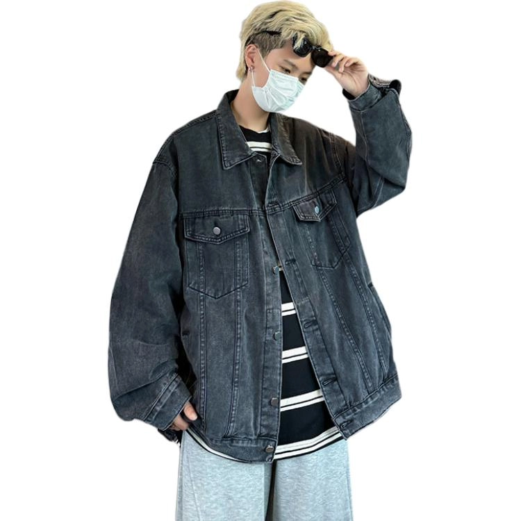 羽浅 工装休闲日系潮牌宽松百搭牛仔外套 男女同款
