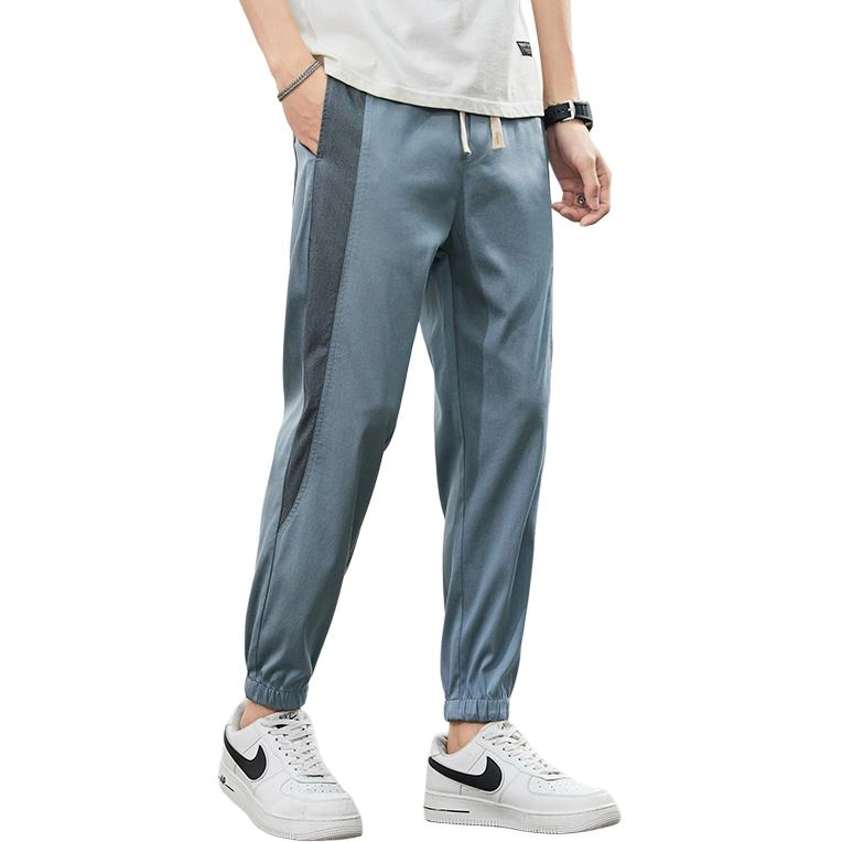 羽浅 夏季九分百搭宽松弹力束脚休闲裤 男款