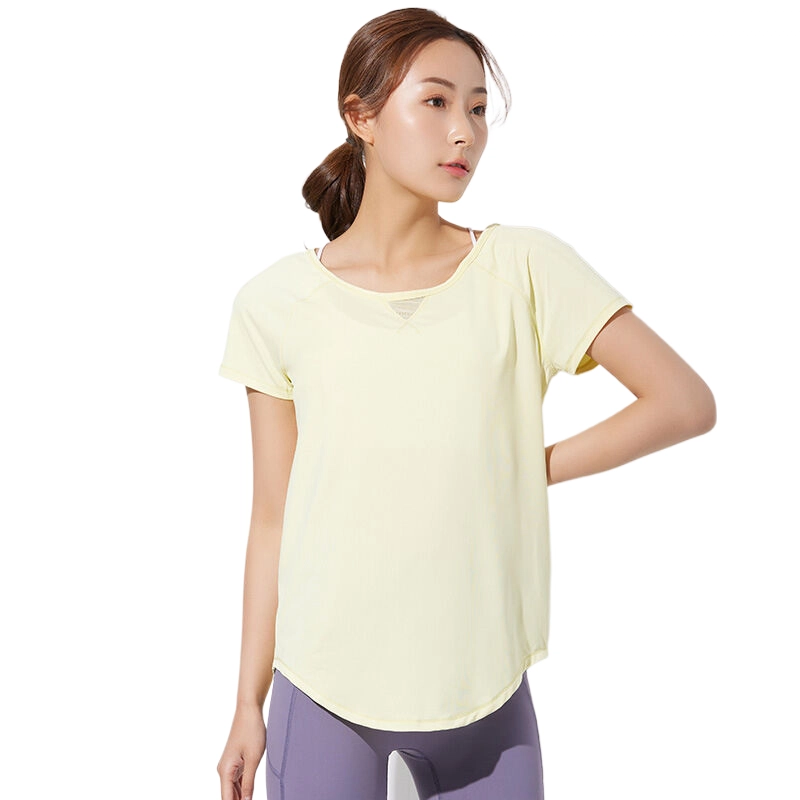 玉儿恋 瑜伽服宽松短袖透气运动健身衣 女款
