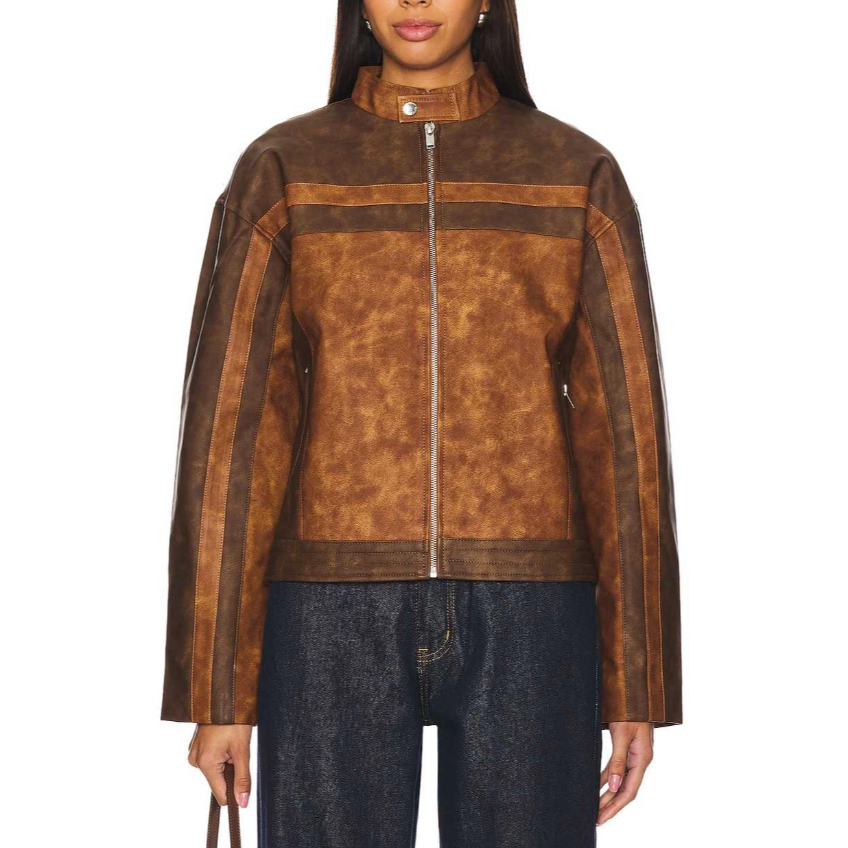 SUPERDOWN Faux Leather Moto Jacket Katrina