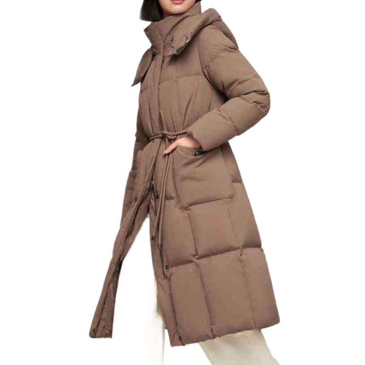 波司登 连帽长款舒适纯色连帽休闲长袖羽绒服 女款