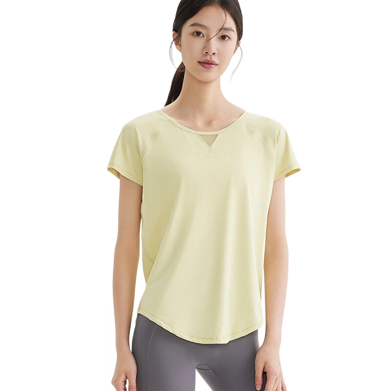 玉儿恋 瑜伽服宽松短袖透气运动健身衣 女款