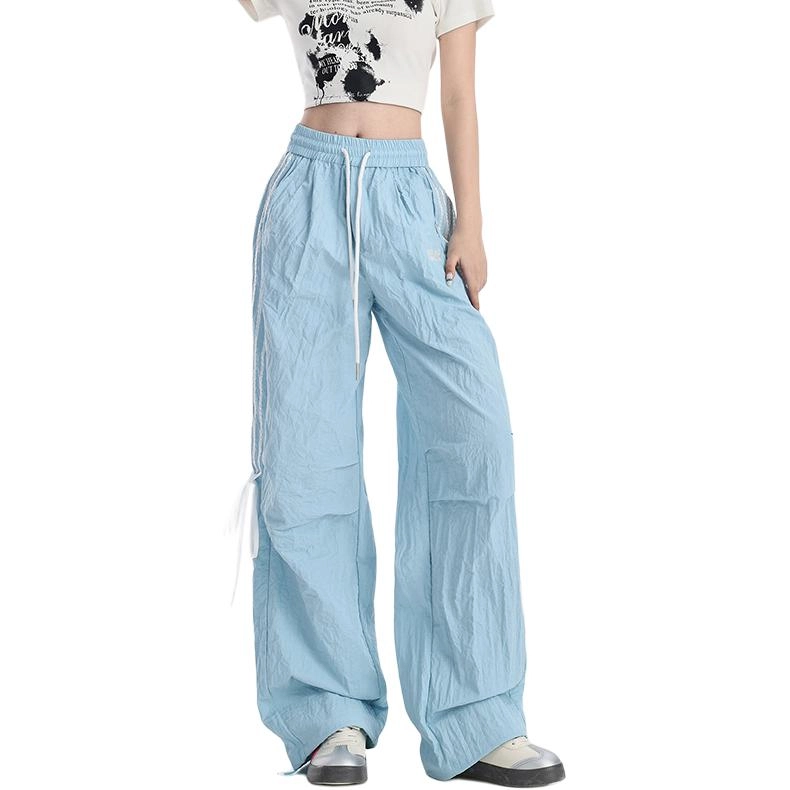 玫丝朵 美式阔腿蝴蝶结抽绳休闲裤 女款