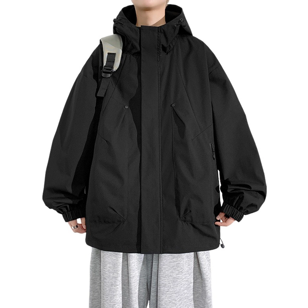 寻星记 美式纯色宽松工装风户外休闲服饰夹克 男女同款