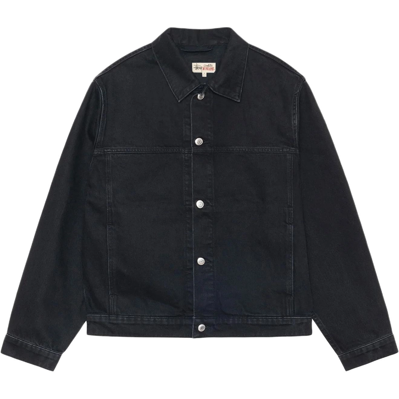 Stussy SS24 TRUCKER JACKET DENIM logo