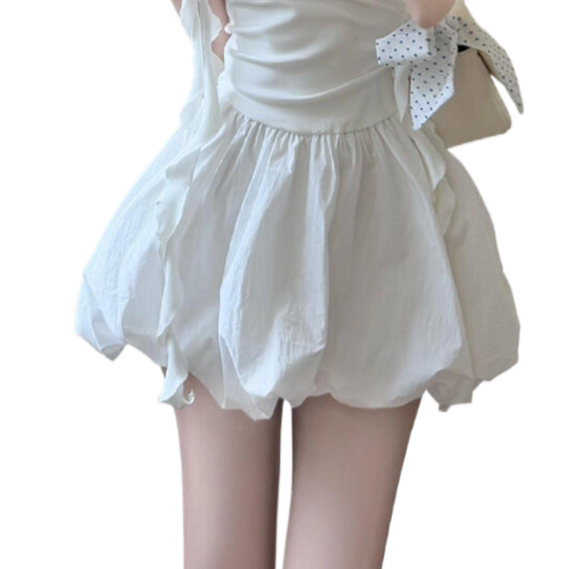 兰缪 高腰百搭甜美舒适休闲短裙 女款