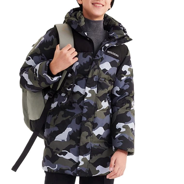 波司登羽绒服 保暖舒适迷彩拼色百搭 青少年