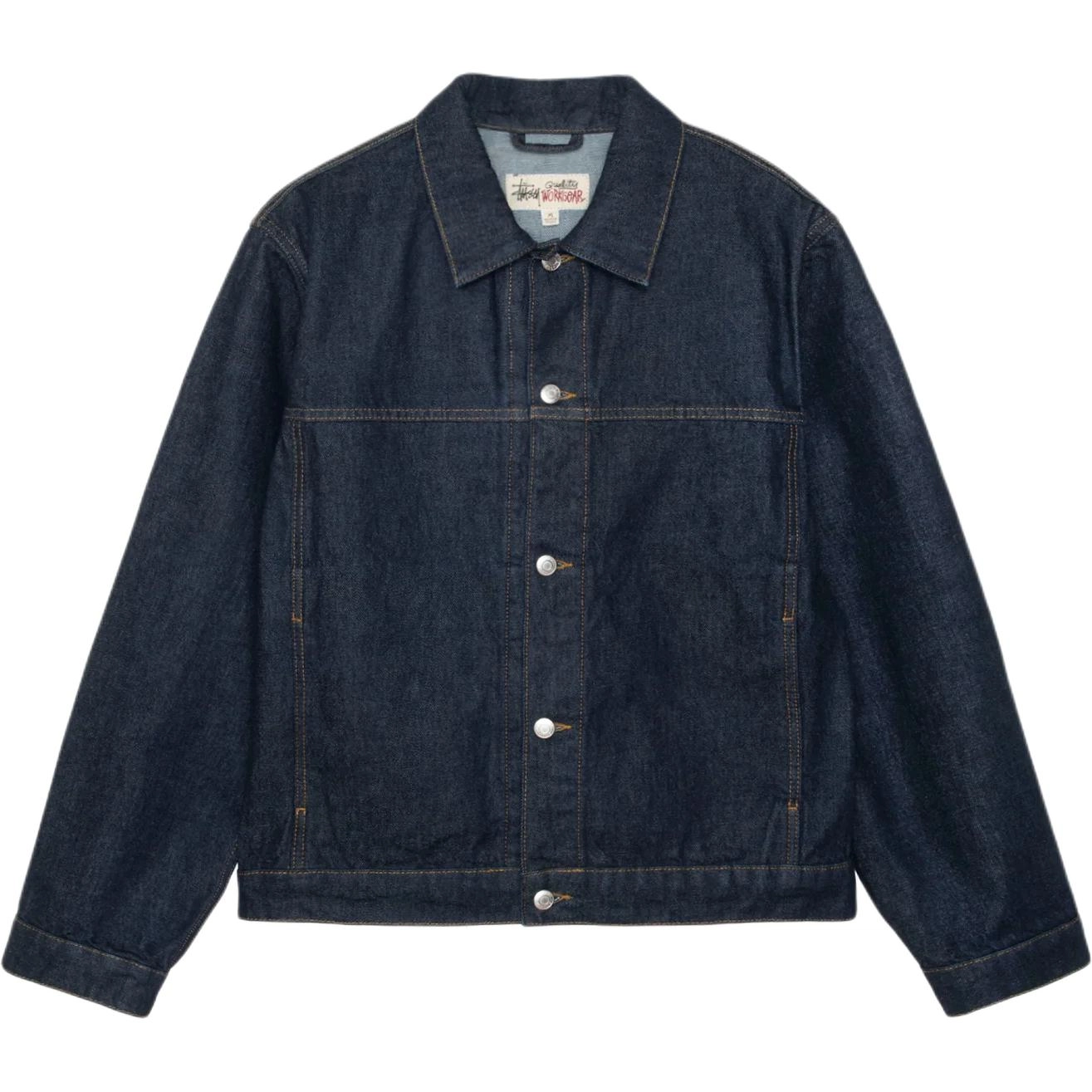Stussy SS24 TRUCKER JACKET DENIM logo