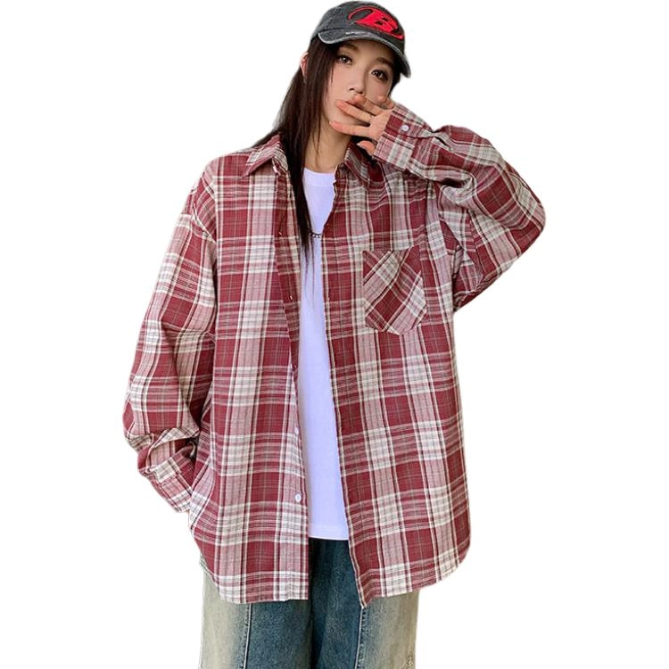 水中花 炫酷辣妹风衬衣夏季薄款法式小众设计感宽松休闲百搭外穿上衣潮流时尚长袖衬衫 女款