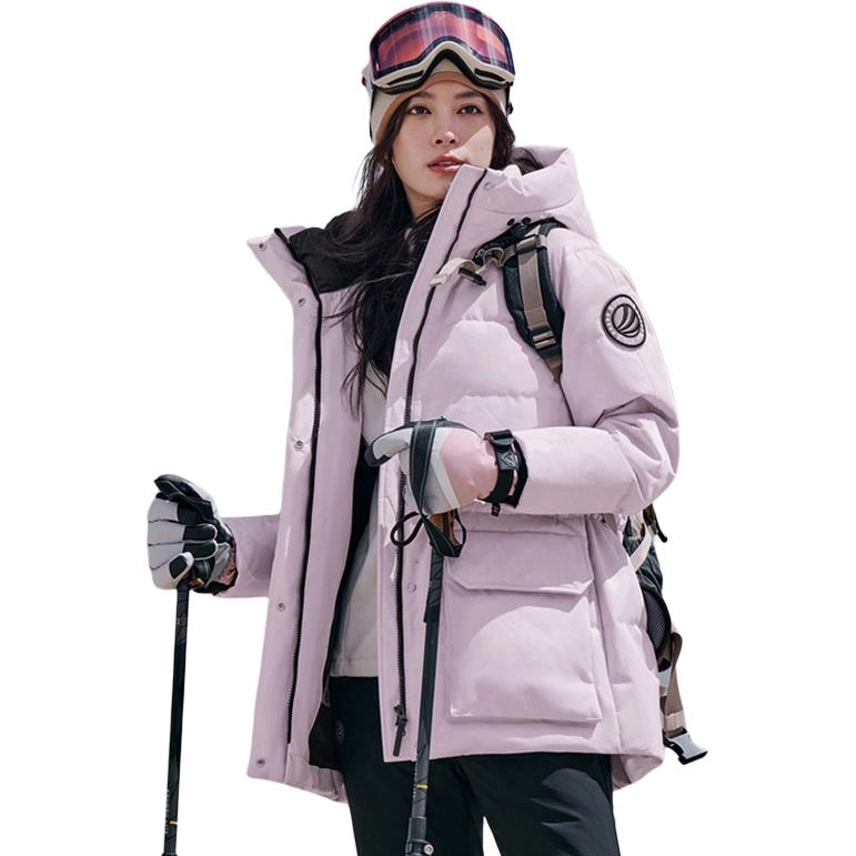 波司登 时尚短款极寒花色常规长袖街头羽绒服 女款