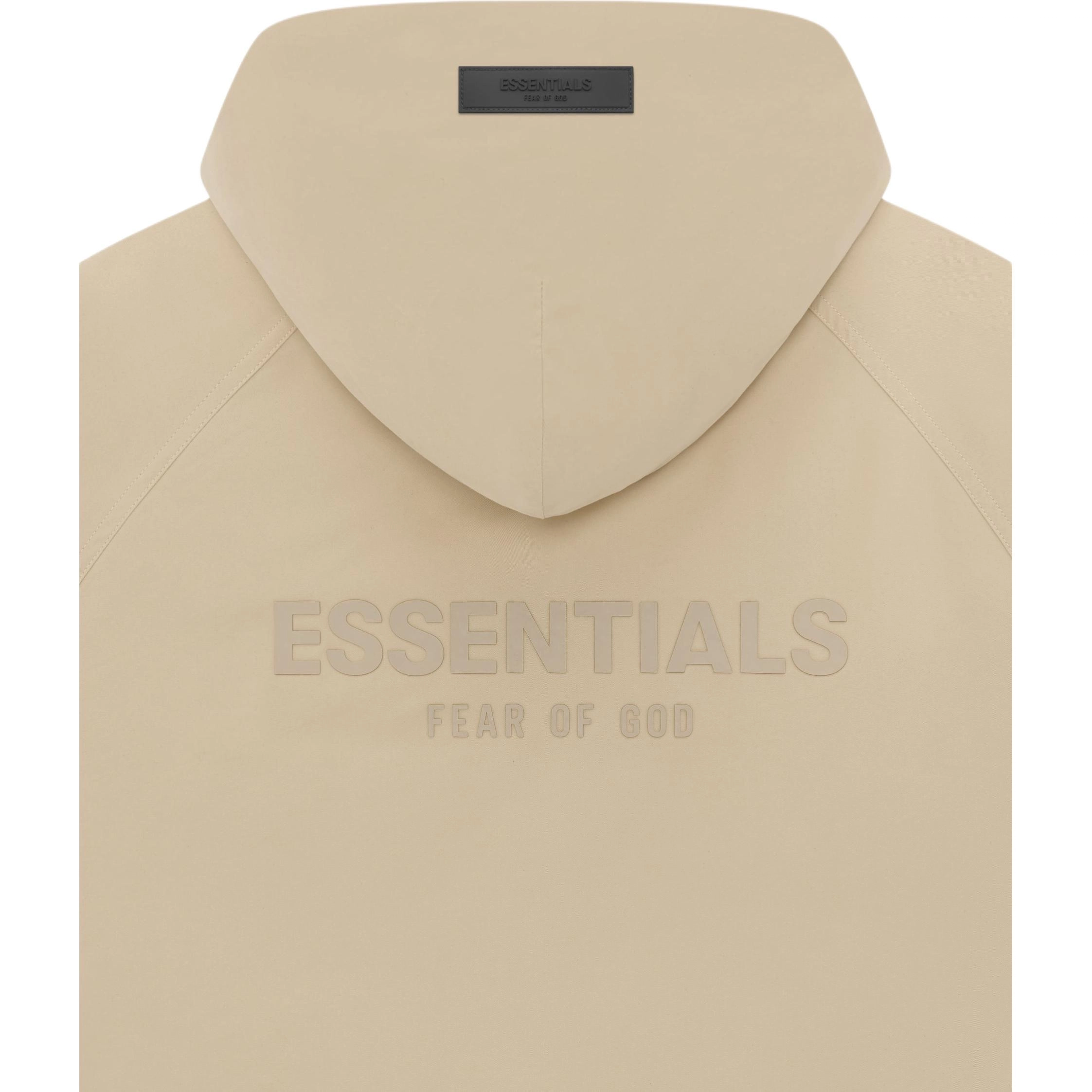Fear of God Essentials SS23 Drop2 Essentials Fullzip Jacket Sand Logo