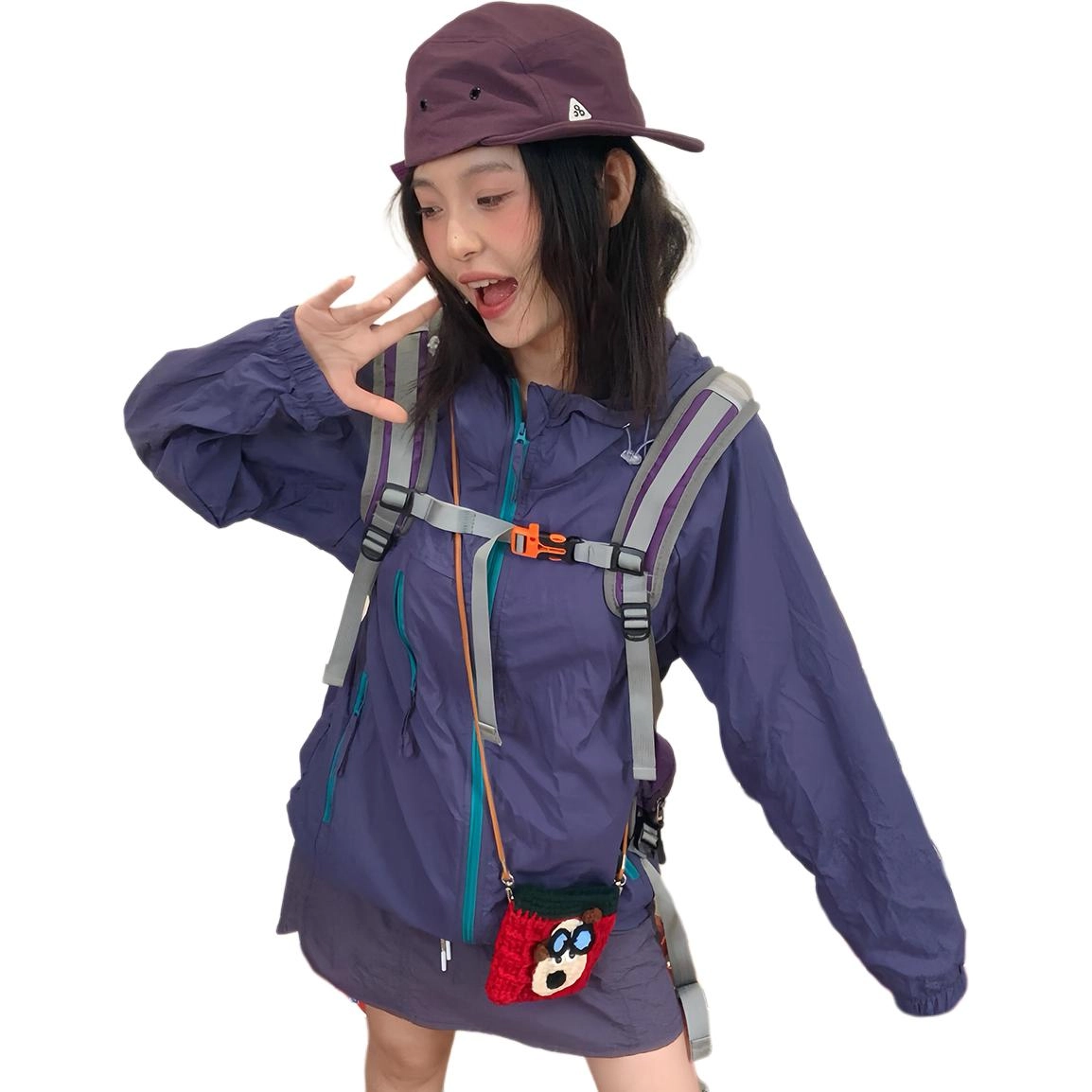 徐百货 多巴胺薄款速干透气百搭户外骑行防晒服 男女同款