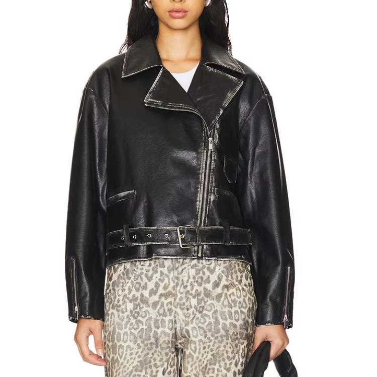SUPERDOWN Lana Faux Leather Jacket