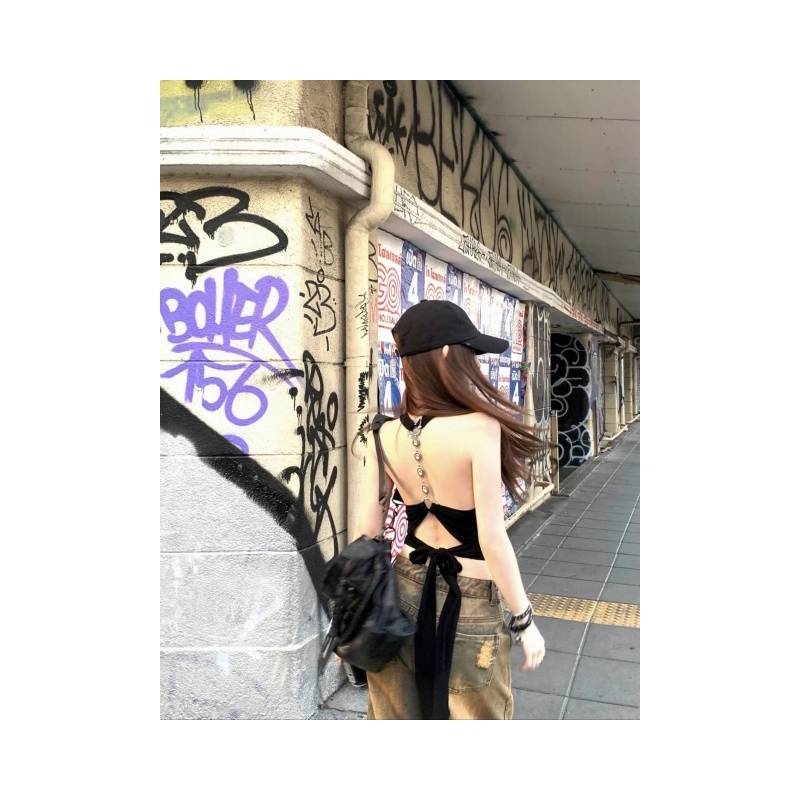 依钗 修身适中挂脖吊带 女款