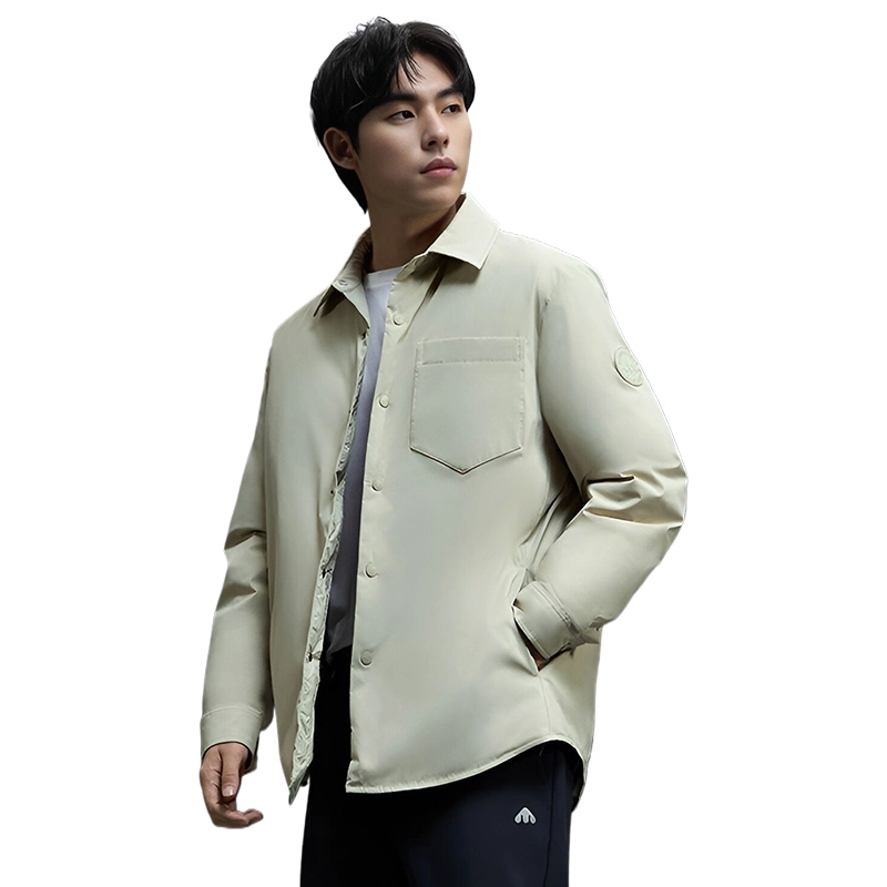 美力城 时尚潮流翻领轻薄三防宽松百搭休闲保暖羽绒服 男女同款