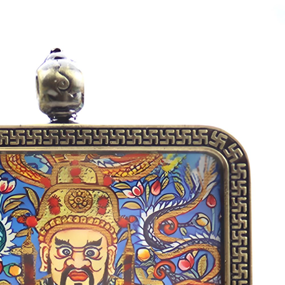 睦珦 时来运转 万事顺利年年红五爷财神唐卡诸事顺利 福禄吉祥小众#好运 合金 项链 男女同款情侣款