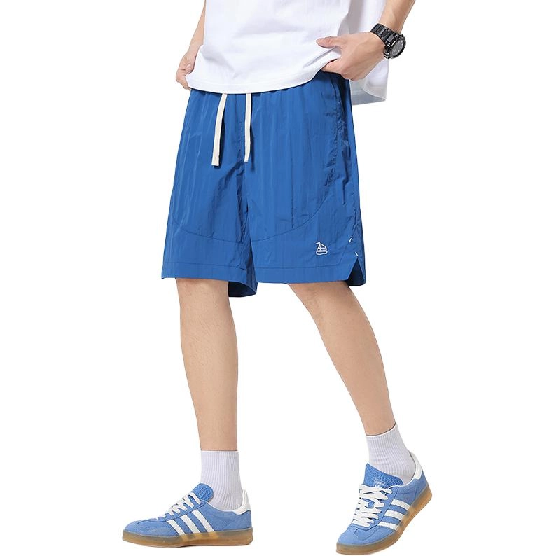 羽浅 夏季超薄冰丝速干学生美式运动潮流五分宽松中裤休闲短裤 男款