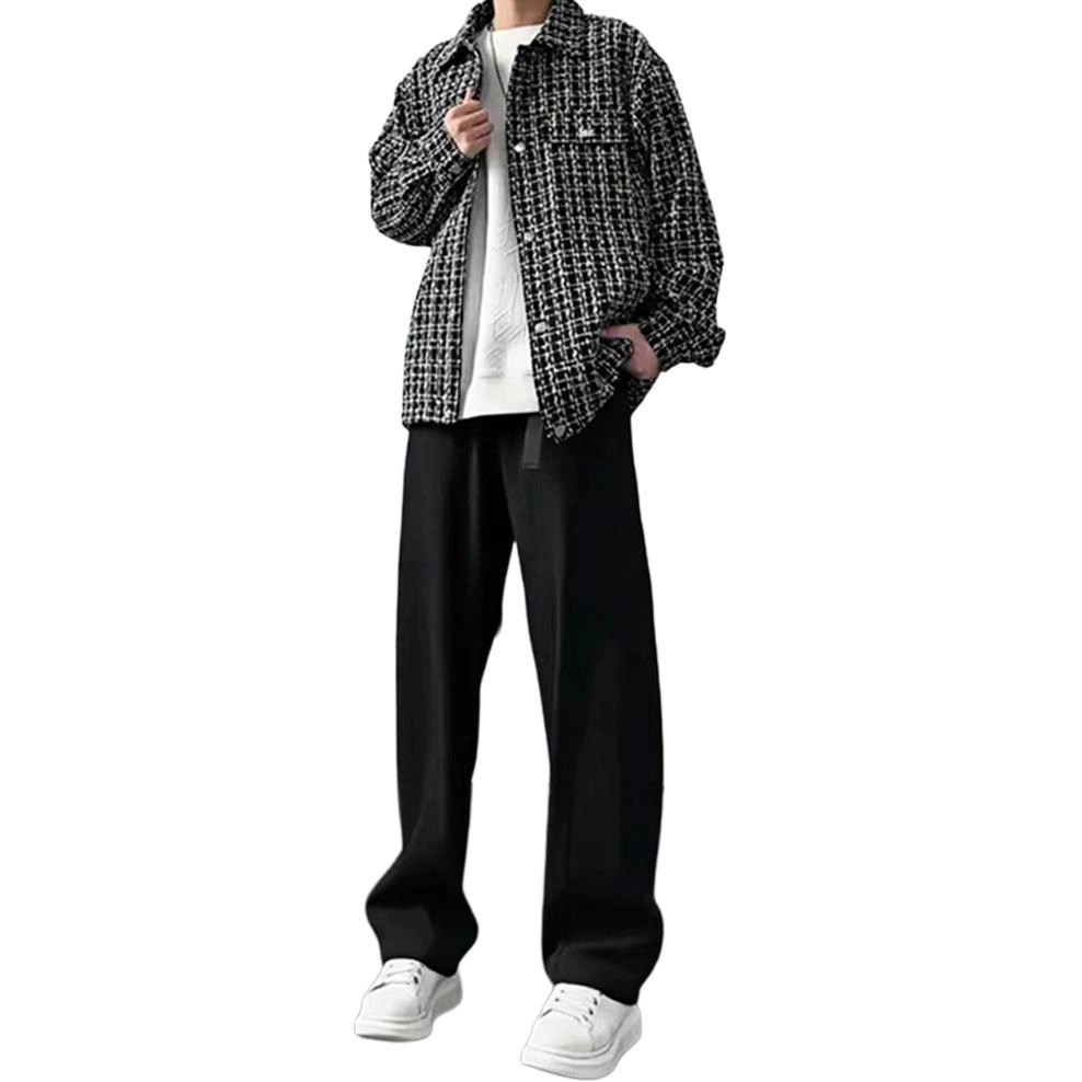煦加 宽松中腰时尚潮牌休闲裤 男款 黑色