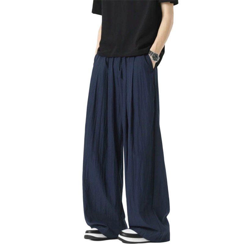 佑麟 亚麻裤子夏薄款速干山本裤松弛感慵懒风直筒阔腿裤休闲裤 男女同款