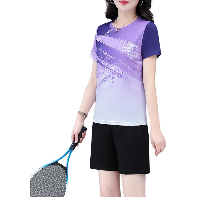 左岸 夏款舒适透气轻便显瘦时尚设计百搭两件套休闲套装 女款