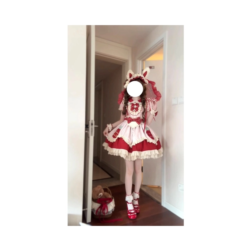 依钗 甜美可爱蓬蓬公主裙简约舒适洛丽塔萝莉装 女款