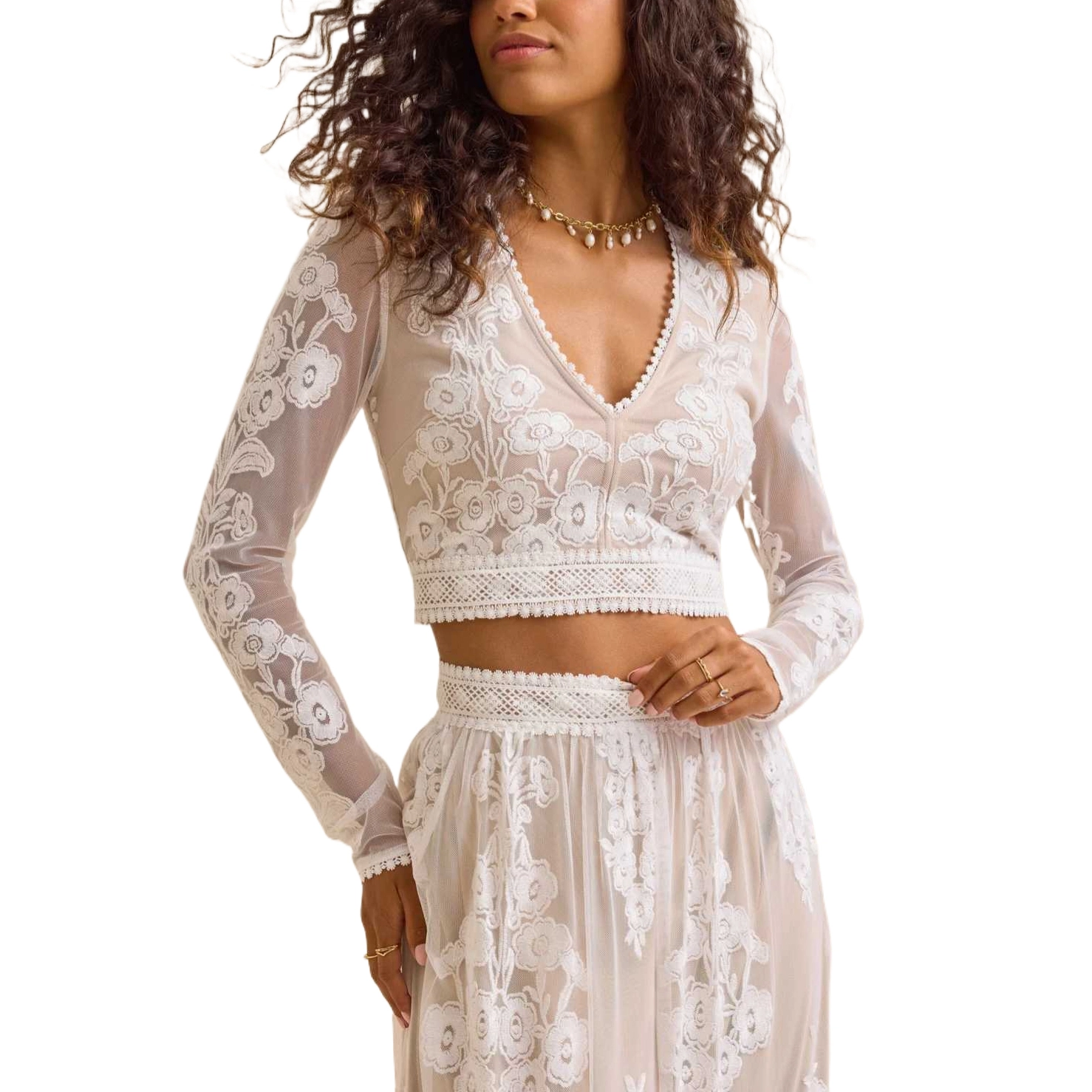 ALTAR'D STATE Arissa Embroidered Top