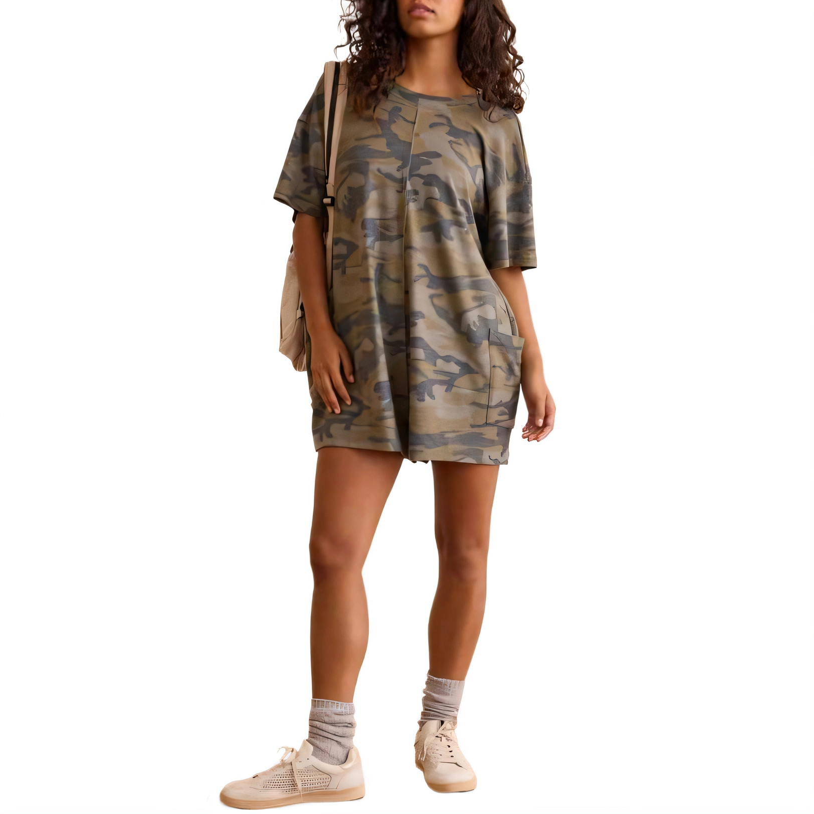 ALTAR'D STATE Hang Tough Reversible Tee Camo Romper