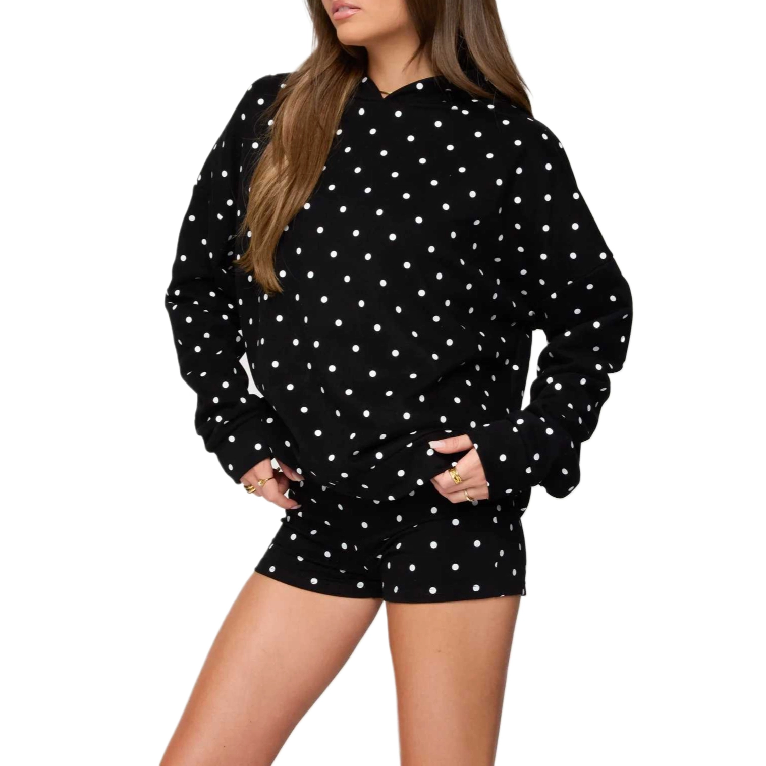 edikted Chelsie Polka Dot Hoodie