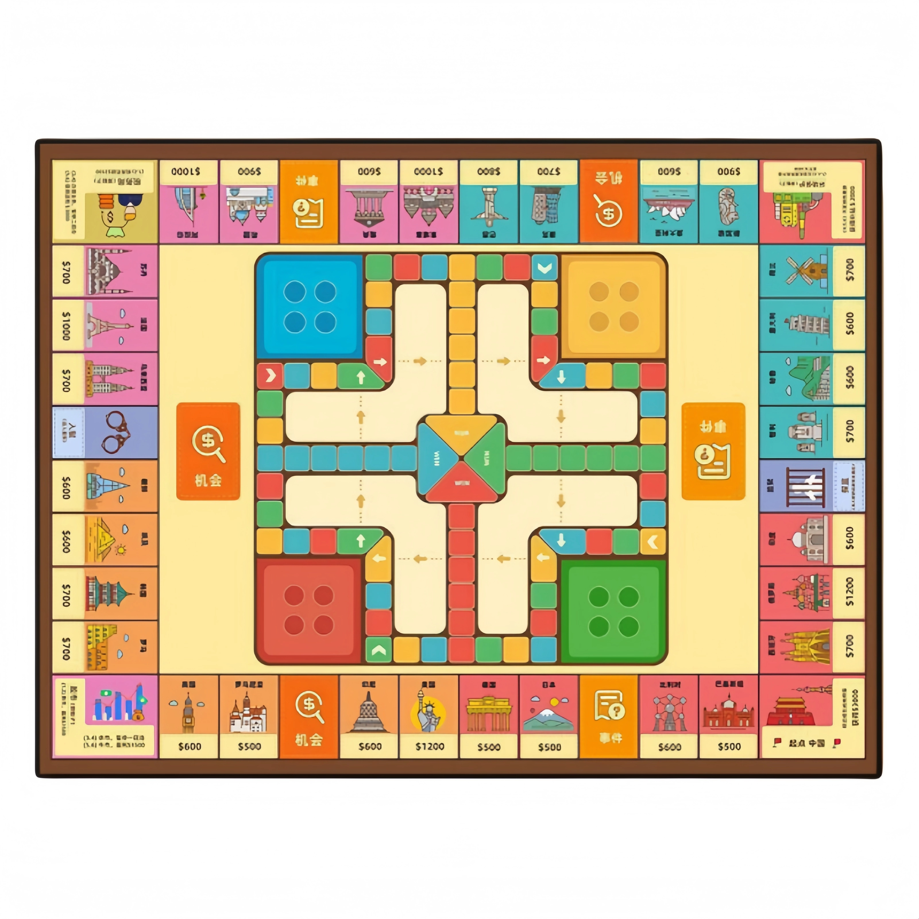 图米鱼 富翁世界之旅 桌面游戏飞行棋 桌游