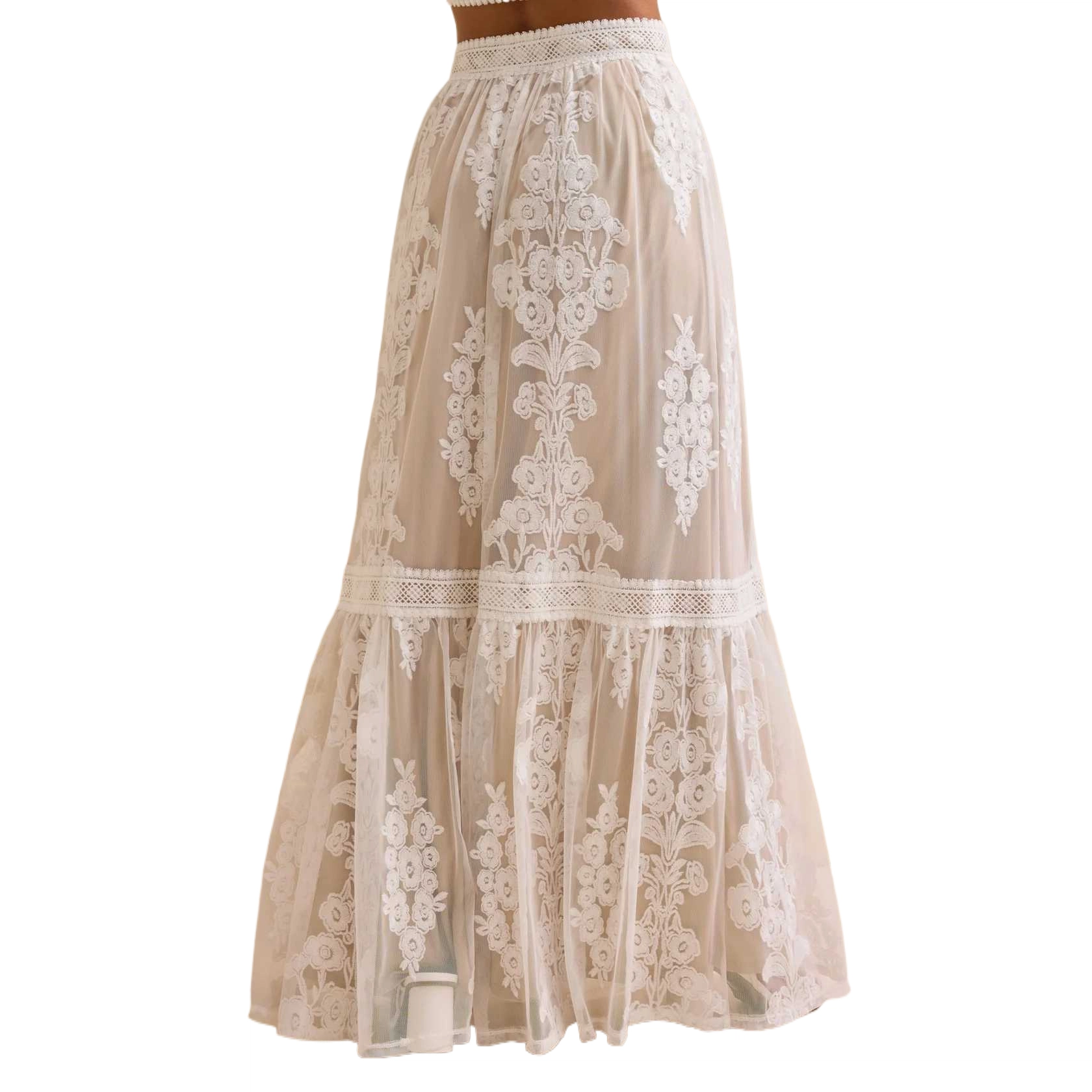 ALTAR'D STATE Arissa Embroidered Maxi Skirt